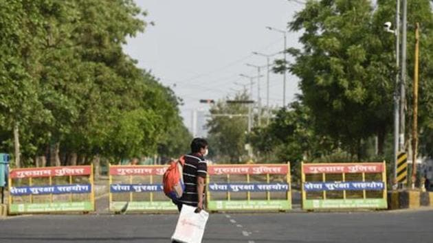In Haryana, two districts — Faridabad and Sonepat — continue to be in the red zone, while Gurugram, Nuh, Palwal and 15 other districts are under orange zone.(Parween Kumar/ HT file photo) In Haryana, two districts — Faridabad and Sonepat — continue to be in the red zone, while Gurugram, Nuh, Palwal and 15 other districts are under orange zone.(Parween Kumar/ HT file photo)