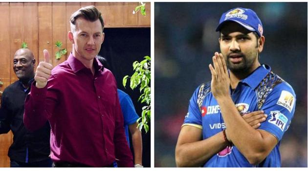 Brett Lee and Rohit Sharma. (PTI/SPORTZPICS) Brett Lee and Rohit Sharma. (PTI/SPORTZPICS)