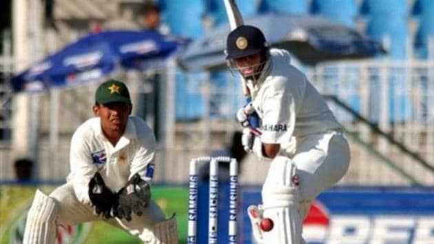 Rahul Dravid against Pakistan in Rawalpindi Test(Twitter)