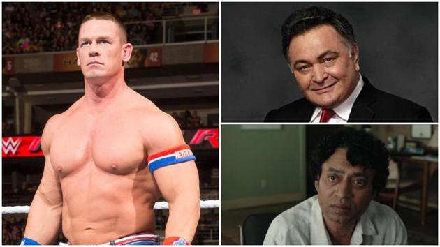 John Cena has shared photos of Irrfan Khan and Rishi Kapoor on Instagram.