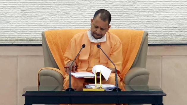 Uttar Pradesh Chief Minister Yogi Adityanath holds review meeting with chairpersons of 11 committees, in Lucknow on Saturday. (ANI Photo) Uttar Pradesh Chief Minister Yogi Adityanath holds review meeting with chairpersons of 11 committees, in Lucknow on Saturday. (ANI Photo)