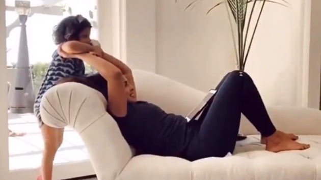 Priyanka Chopra shared a cute home workout video featuring her niece.