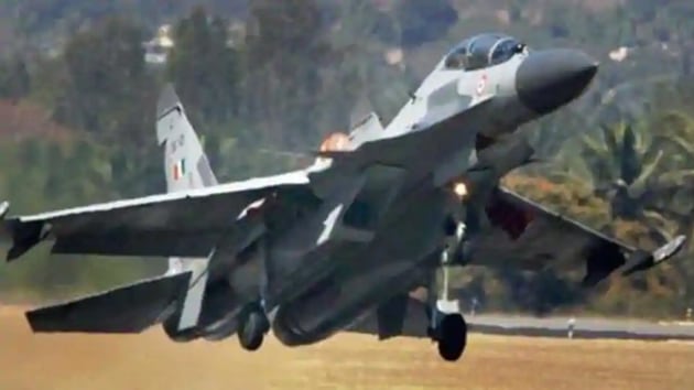 The fighter jets featuring in the fly-past, or what the IAF is calling an “aerial salute,” over Delhi-NCR, will be the Sukhoi-30s, MiG-29s and Jaguars.(PTI (Representative Image))