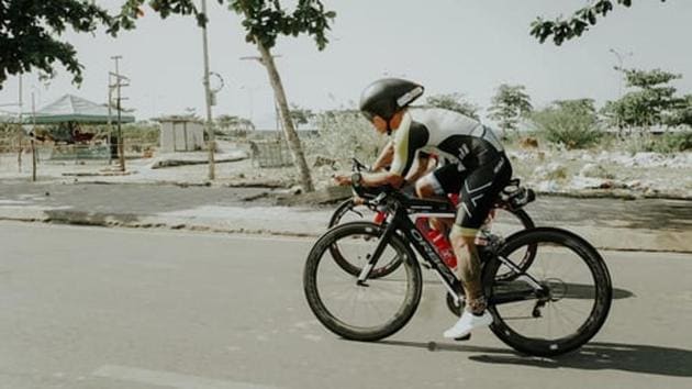 The 56-year-old Frenchman is a five-time world champion of ultra-triathlon in which athletes may swim 3.8 kilometres, cycle 180 kilometres and finish by running a marathon. (Representational Image) (Unsplash) The 56-year-old Frenchman is a five-time world champion of ultra-triathlon in which athletes may swim 3.8 kilometres, cycle 180 kilometres and finish by running a marathon. (Representational Image) (Unsplash)