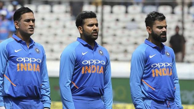MS Dhoni (L), Rohit Sharma (M) and Virat Kohli (R) (Getty Images) MS Dhoni (L), Rohit Sharma (M) and Virat Kohli (R) (Getty Images)