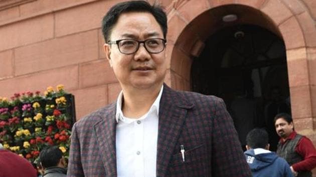 A file photo of Kiren Rijiju.(Vipin Kumar/HT PHOTO)