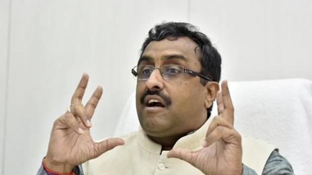 Talking about China, Ram Madhav said he felt many companies will move out of the neighbouring country in the wake of the coronavirus crisis and India will be an attractive destination for them. (Saumya Khandelwal/HT file photo) Talking about China, Ram Madhav said he felt many companies will move out of the neighbouring country in the wake of the coronavirus crisis and India will be an attractive destination for them. (Saumya Khandelwal/HT file photo)