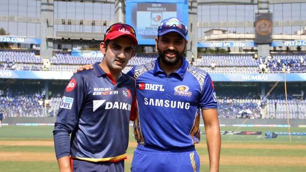 Rohit Sharma and Gautam Gambhir.(Vipin Pawar / IPL/ SPORTZPICS)