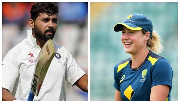 Murali Vijay and Ellyse Perry(HT Collage)