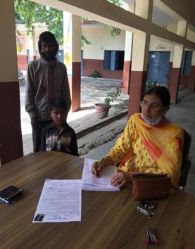 Admission of a student in process at Government Primary School, Jawaddi, in Ludhiana on Monday. (ht photo) Admission of a student in process at Government Primary School, Jawaddi, in Ludhiana on Monday. (ht photo)