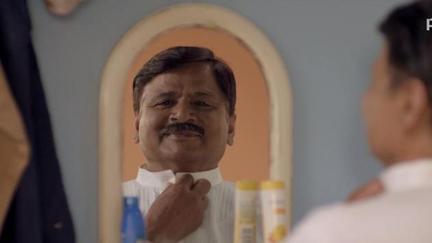 Raghubir Yadav in a still from Panchayat. Raghubir Yadav in a still from Panchayat.