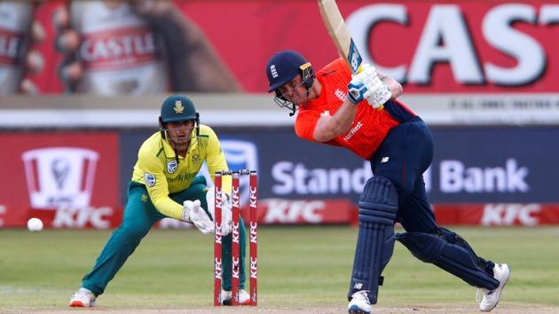 Cricket - South Africa v England - Second T20 - Kingsmead Cricket Ground, Durban, South Africa - February 14, 2020 England's Jason Roy hits a six (REUTERS) Cricket - South Africa v England - Second T20 - Kingsmead Cricket Ground, Durban, South Africa - February 14, 2020 England's Jason Roy hits a six (REUTERS)