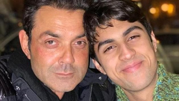 Bobby Deol with son Aryaman.