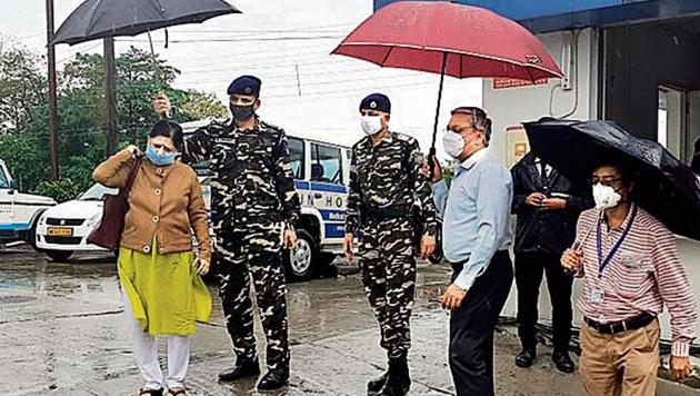 The Inter-Ministerial Central Team (IMCT) during a visit to a hospital in Siliguri, West Bengal, on April 28. (ANI Photo) The Inter-Ministerial Central Team (IMCT) during a visit to a hospital in Siliguri, West Bengal, on April 28. (ANI Photo)