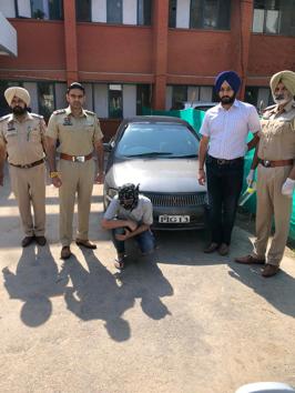 The accused in police custody on Tuesday. (HT PHOTO) The accused in police custody on Tuesday. (HT PHOTO)