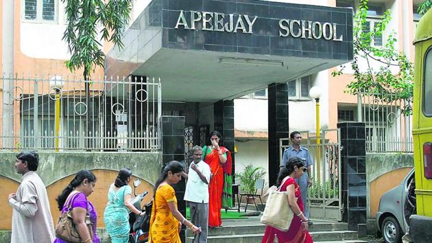 Denying all charges against them, the principals of both the branches of Apeejay School have issued a statement saying, “ We have all requisite approvals from the DoE.” (Sudipta Banerjee/HT File Photo) Denying all charges against them, the principals of both the branches of Apeejay School have issued a statement saying, “ We have all requisite approvals from the DoE.” (Sudipta Banerjee/HT File Photo)