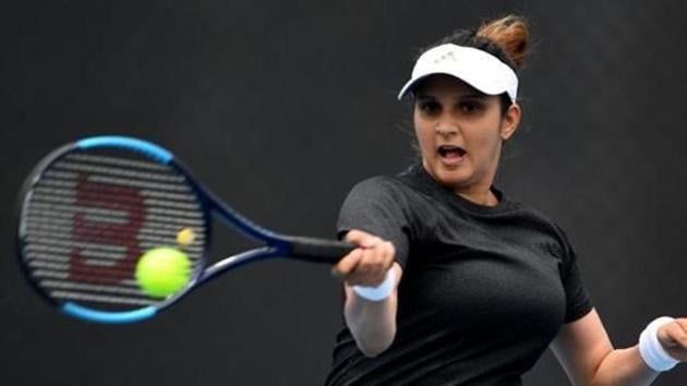 Sania Mirza of India plays a forehand shot.(Getty Images)