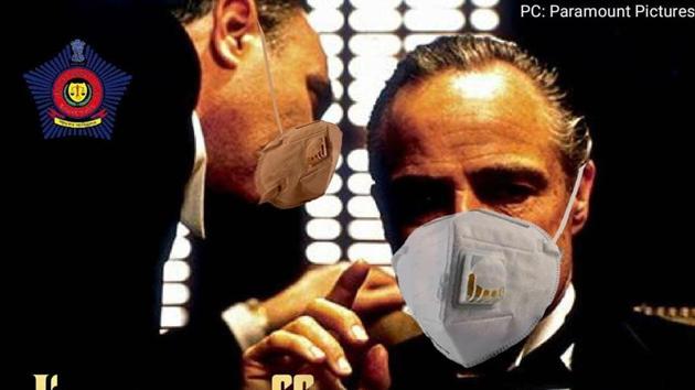 “Your enemy ‘corona’ always gets strong on ‘the mask’ you leave behind,” Mumbai Police posted. (Instagram/MumbaiPolice) “Your enemy ‘corona’ always gets strong on ‘the mask’ you leave behind,” Mumbai Police posted. (Instagram/MumbaiPolice)