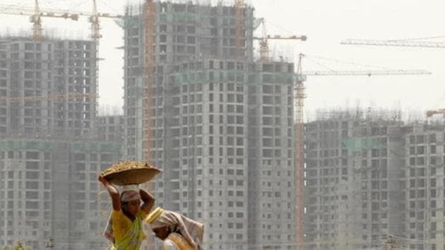 The real estate industry in Hyderabad, which saw a boom over the last year, is feeling the heat due to the return of the migrant labourers to their respective native places(Reuters file photo. Representative image) The real estate industry in Hyderabad, which saw a boom over the last year, is feeling the heat due to the return of the migrant labourers to their respective native places(Reuters file photo. Representative image)