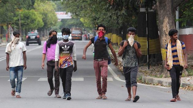 Already 24,000 people willing to travel to their native states have registered from Mohali. But even after paying for registration, the migrants are running from pillar to post as no one is guiding them about the procedure and where they can get screened. (HT FILE) Already 24,000 people willing to travel to their native states have registered from Mohali. But even after paying for registration, the migrants are running from pillar to post as no one is guiding them about the procedure and where they can get screened. (HT FILE)