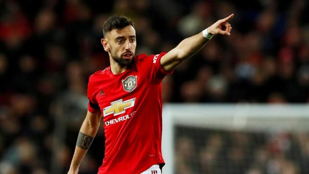 Manchester United's Bruno Fernandes reacts.(Action Images via Reuters)