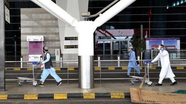 Around 11 flights bringing in stranded Indians will land in the Delhi airport once the exercise begins. (Ajay Aggarwal/representative photo) Around 11 flights bringing in stranded Indians will land in the Delhi airport once the exercise begins. (Ajay Aggarwal/representative photo)