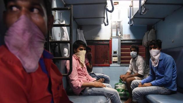 Both the states have received 37-38 trains till Thursday, ferrying nearly 1000 passengers each, followed by Odisha and Jharkhand who have received 13 and 10 trains, respectively. ( Photo by Bachchan Kumar/Hindustan Times) Both the states have received 37-38 trains till Thursday, ferrying nearly 1000 passengers each, followed by Odisha and Jharkhand who have received 13 and 10 trains, respectively. ( Photo by Bachchan Kumar/Hindustan Times)