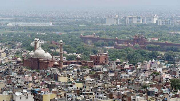 An aerial view of Jama Masjid and Red Fort during the ongoing lockdown to curb the spread of coronavirus (COVID-19) disease. Delhi reported a highest spike in single day with 428 new cases on Wednesday, as the total infections stood at 5,532 , even as the national capital ramped up testing for the virus, reported PTI on May 7. (Rahul Singh / ANI) An aerial view of Jama Masjid and Red Fort during the ongoing lockdown to curb the spread of coronavirus (COVID-19) disease. Delhi reported a highest spike in single day with 428 new cases on Wednesday, as the total infections stood at 5,532 , even as the national capital ramped up testing for the virus, reported PTI on May 7. (Rahul Singh / ANI)