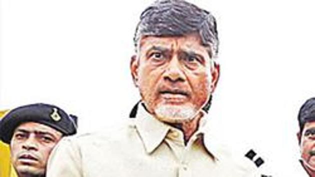 Andhra Pradesh CM Chandrababu Naidu wrote a letter to P K Mishra, principal secretary in the office of Prime Minister Narendra Modi, seeking permission to go to Visakhapatnam in a special flight to “monitor” the post-disaster activities(HT Photo)