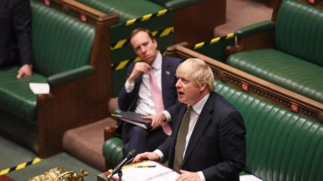Britain's Prime Minister Boris Johnson speaks during the weekly question time debate in Parliament in London, Britain May 6, 2020. (via REUTERS) Britain's Prime Minister Boris Johnson speaks during the weekly question time debate in Parliament in London, Britain May 6, 2020. (via REUTERS)