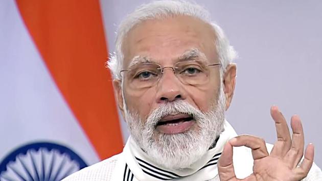 Prime Minister Narendra Modi appealed to the public not to give up and continue to face the challenge unitedly to defeat the pandemic.(ANI photo)