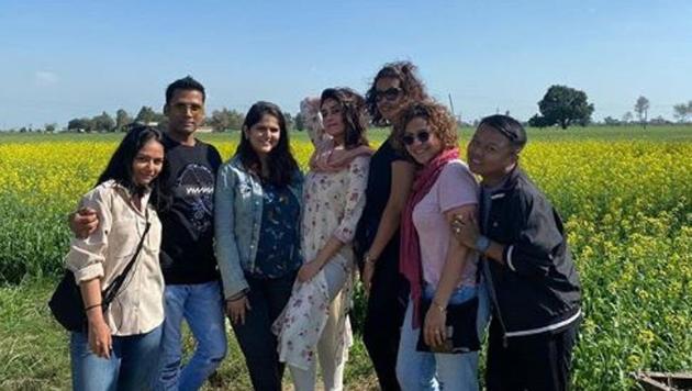 Kareena Kapoor and her team from when they were shooting for Laal Singh Chaddha in Punjab.