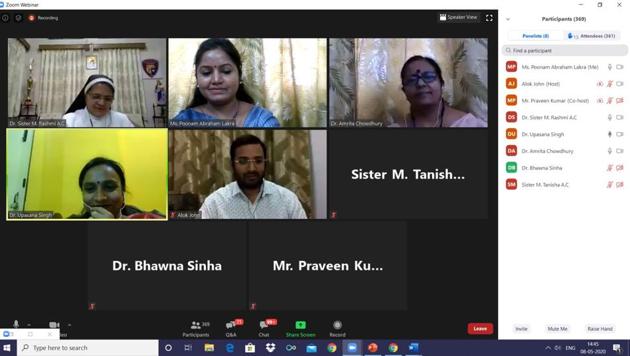 Faculty members during webinar (Screengrab) Faculty members during webinar (Screengrab)