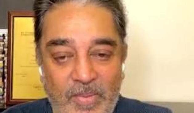 Kamal Haasan in a screenshot from his live chat session. Kamal Haasan in a screenshot from his live chat session.