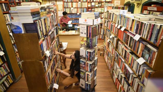 Full Circle Book Store in Khan Market, New Delhi is among the bookshops that have started home delivery of books.(Photo: Burhaan Kinu/HT (Photo for representational purpose only))