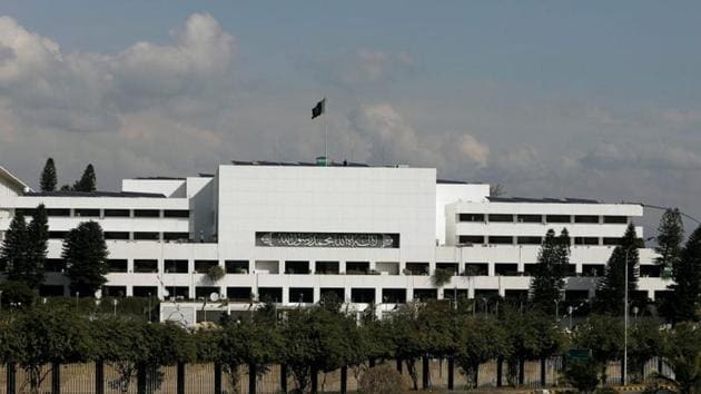 A general view of the Parliament building in Islamabad, Pakistan.(REUTERS)