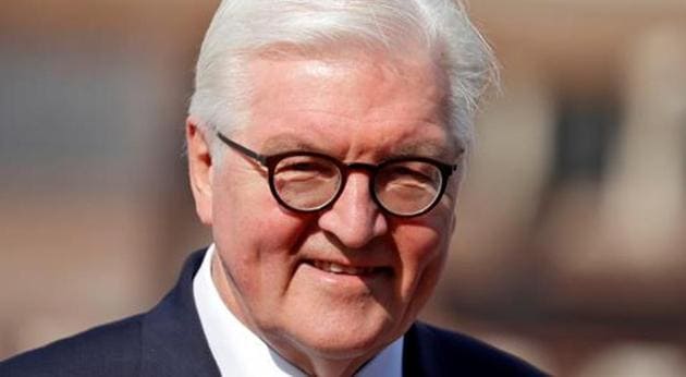 Germany's President Frank-Walter Steinmeier is pictured during his visit to the Jama Masjid (Grand Mosque) in the old quarters of Delhi, India, March 23, 2018.(REUTERS)