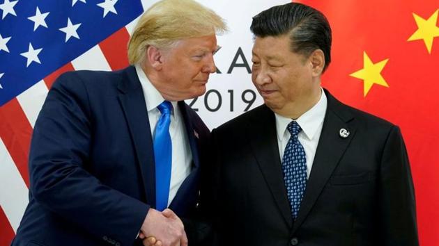 US President Donald Trump with China's President Xi Jinping during bilateral meeting at the G20 leaders summit in Osaka, Japan in June 2019. (Reuters File Photo) US President Donald Trump with China's President Xi Jinping during bilateral meeting at the G20 leaders summit in Osaka, Japan in June 2019. (Reuters File Photo)