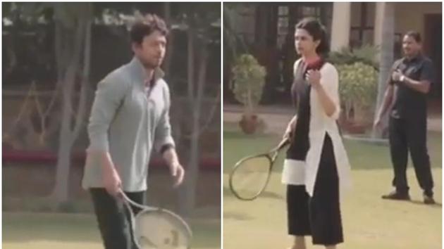 Deepika Padukone and Irrfan Khan shoots for 'Piku