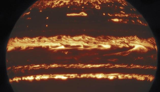 The images of Jupiter obtained from Gemini North Telescope ‘rival the view from space’, according to lead researcher Michael Wong.(Photo Credit: International Gemini Observatory / NOIR Lab / NSF/ Aura MH Wong (UC Berkeley)) The images of Jupiter obtained from Gemini North Telescope ‘rival the view from space’, according to lead researcher Michael Wong.(Photo Credit: International Gemini Observatory / NOIR Lab / NSF/ Aura MH Wong (UC Berkeley))
