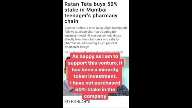 Ratan Tata shared this image on Instagram. (Instagram/Ratan Tata) Ratan Tata shared this image on Instagram. (Instagram/Ratan Tata)