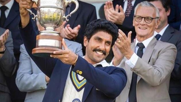 Ranveer Singh as Kapil Dev in a still from 83.