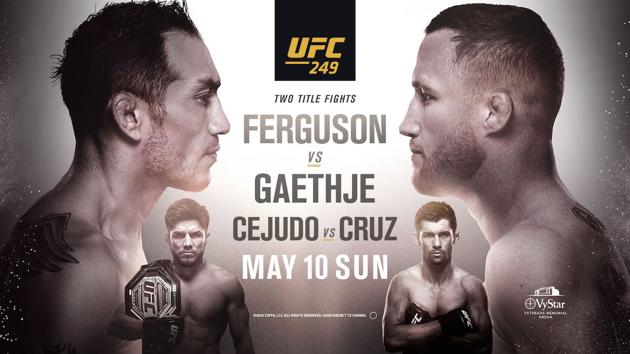 Tony Ferguson faces Justin Gaethje in the main event.(UFC)