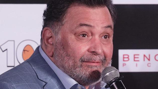 Rishi Kapoor speaks during the song launch of his film 102 Not Out in Mumbai, India.(AP)