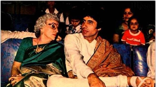 Mother’s Day: Amitabh Bachchan shared this image with mother Teji Bachchan.