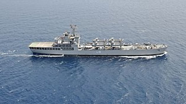 INS Kesari (L15) during Milan 2018 exercise(Wikipedia)