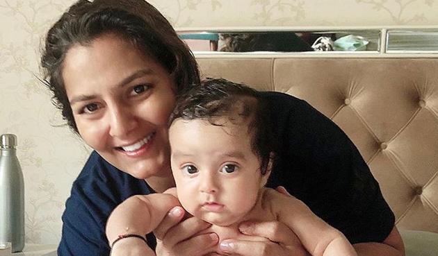 Wrestler Geeta Phogat gave birth to her son, Arjun, in December last year.