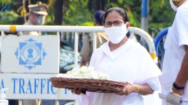 West Bengal Chief Minister Mamata Banerjee pays tribute to Rabindranath Tagore on the occasion of the 159th birth anniversary of Rabindranath Tagore during the nationwide lockdown imposed in the wake of coronavirus pandemic. (ANI file photo) West Bengal Chief Minister Mamata Banerjee pays tribute to Rabindranath Tagore on the occasion of the 159th birth anniversary of Rabindranath Tagore during the nationwide lockdown imposed in the wake of coronavirus pandemic. (ANI file photo)