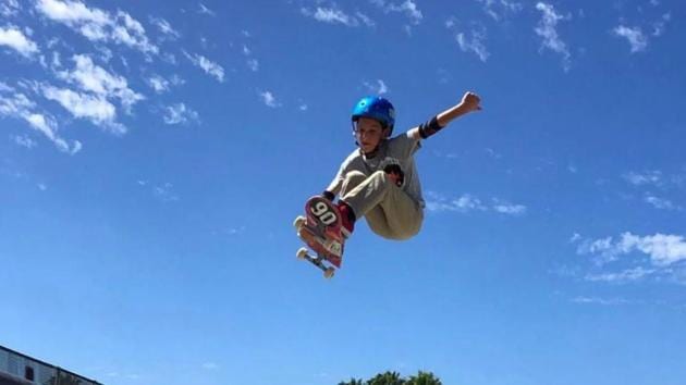 Gui Khury shattered a long-standing record by flying off the top of a ramp and completing three full spins in the air before landing cleanly (Instagram) Gui Khury shattered a long-standing record by flying off the top of a ramp and completing three full spins in the air before landing cleanly (Instagram)