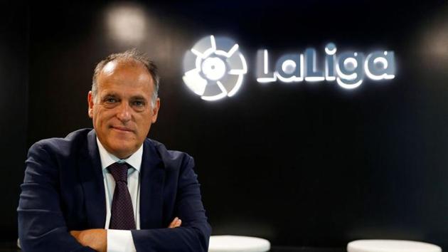 F La Liga President Javier Tebas.(REUTERS)